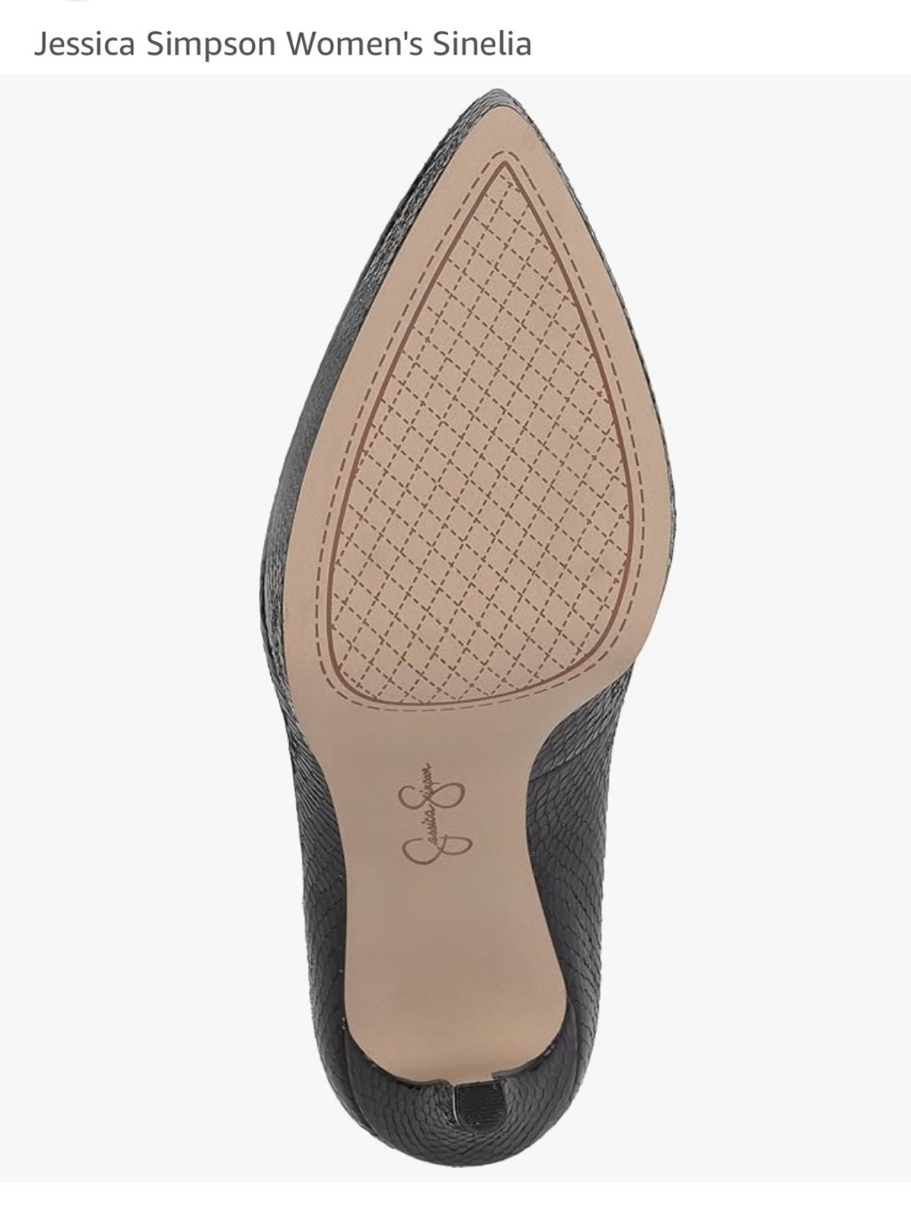 Jessica Simpson Black Snake-Embossed Platform Pump - Picture 5 of 15